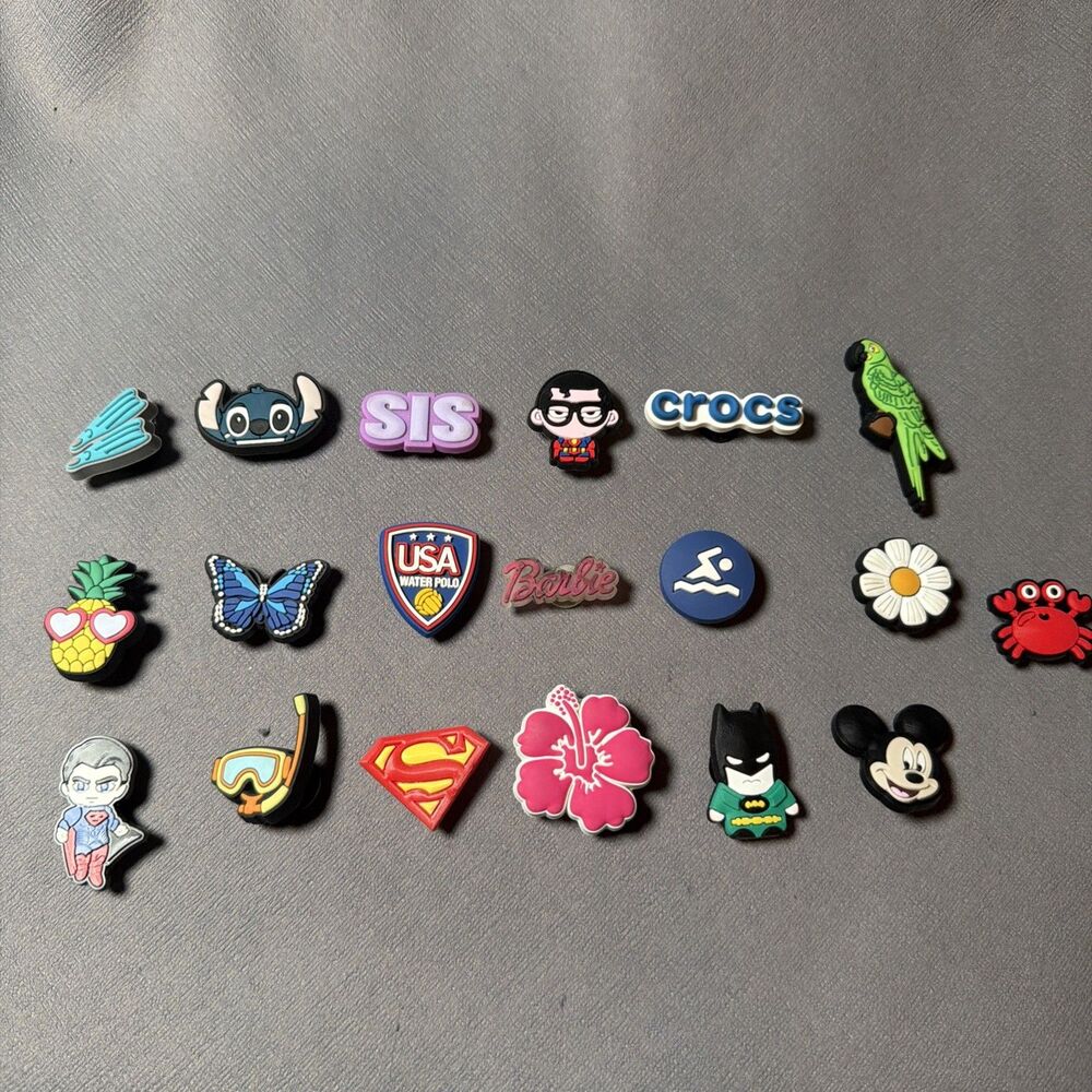 19Shoe Charms for Crocs – Mixed Cartoon  & Character Designs-L